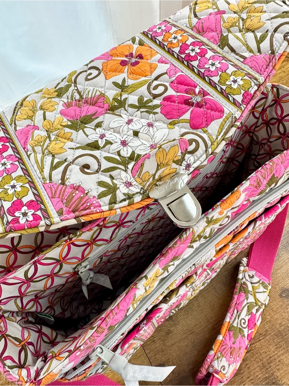 Vera Bradley Tea Garden Attaché Case, Retro Florals, Retired 2011, Computer Bag - Picture 7 of 16